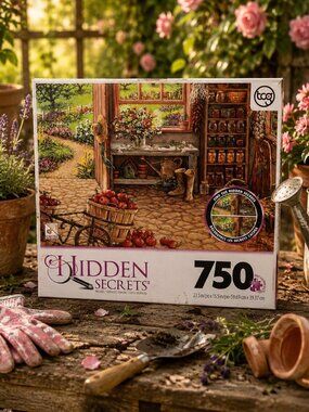 Hidden Secrets Potting Shed 750 Piece Jigsaw Puzzle Sure-Lox Garden TCG